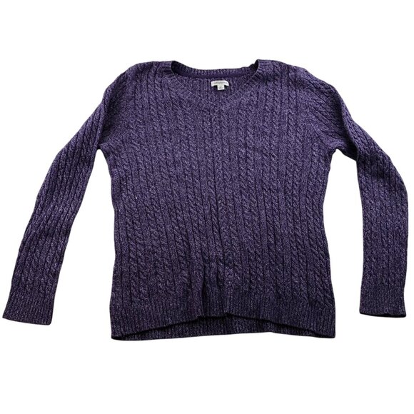 Croft & Barrow Women Sweater Size XL Lot Of Two Cardigan Purple Knit Cozy Lounge - Picture 4 of 15